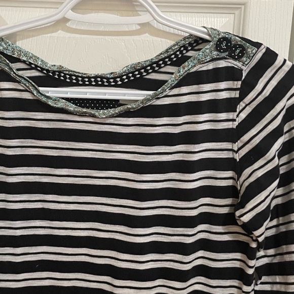 Anthropologie Postmark Laurelwood Stripe Top Boat Neck Tee - Picture 4 of 4
